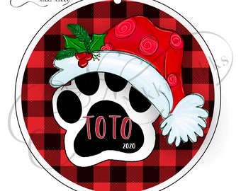 Santa Paws Custom Ornament