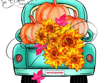 Harvest Blessings Truck Digital Design