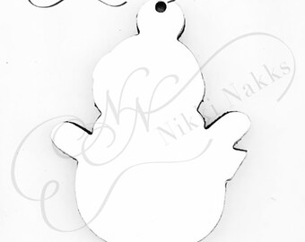 Snowman Sublimation Blank - Ornament, Earring, Keychain