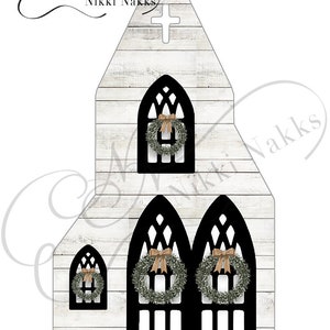 Conception de sublimation d’église de ferme - fichier PNG