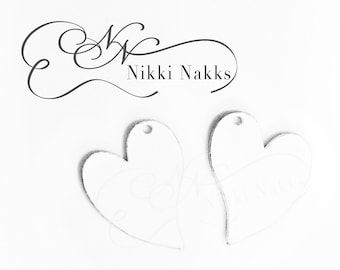 Orecchino/collana a forma di cuore - Plastica o Hardboard