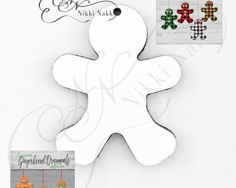 Gingerbread Sublimation Blank - Ornament or Earrings/Keychain