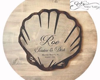 Custom Cut/Engraved Wood Round (Guest Book Alternative)