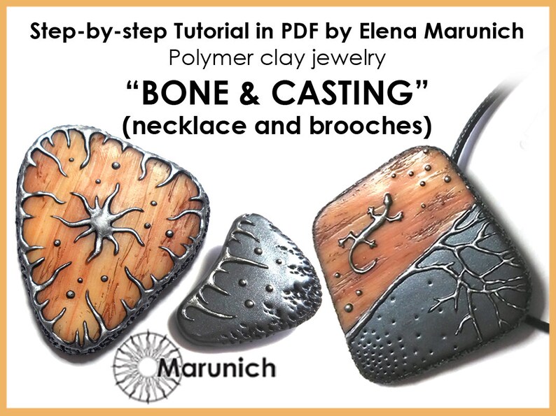Polymer clay tutorial BONE & CASTING necklace and Etsy