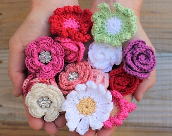 Add a Flower Daisy, Rose, Camellia to your ChillyPups Harness! XXS XS Crocheted Flower Harness Add On