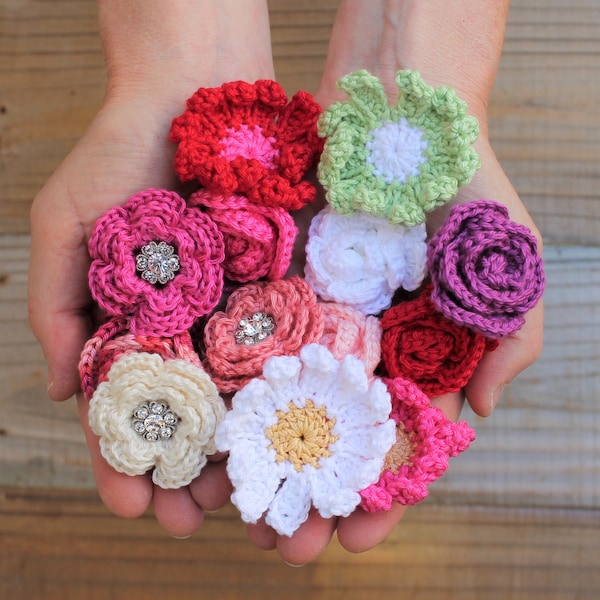 Add a Flower Daisy, Rose, Camellia to your ChillyPups Harness! XXS XS Crocheted Flower Harness Add On