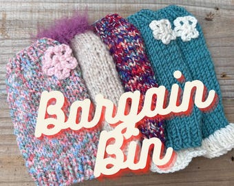 BARGAIN BIN Tiny Teacup Puppy Dog Sweater in Rustic Yarn, 1 to 1 1/2 Lbs XXXS Closeout