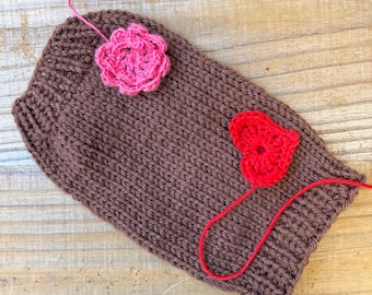 Teacup Puppy Sweater Knit, Customize Brown (2-2 1/2 Lb) XXS