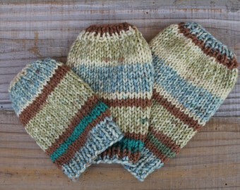 Tiny Dog Puppy Kitten Sweater, Rustic Teacup Coat with Stripes, 1 to 2 Lbs XXXS/XXS