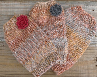 Teacup Puppy Dog Sweater XXS Alpaca Blend Chunky Rustic Soft w/Crochet Flower Option for 2 - 2 1/2 Lb Shih Tzu Yorkie Pomeranian