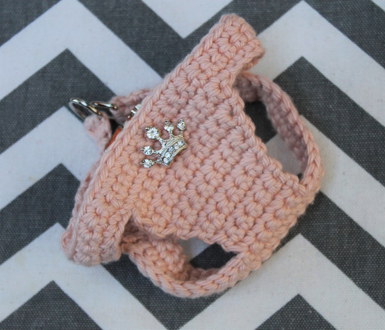 Puppy Harness For Tiny Teacup Dog Princess Tiara Vest 2 to Etsy