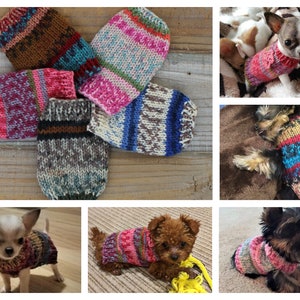 Teacup Puppy Dog Sweater, Teeny Tiny XXXS/XXS 1-2 lb Fair Isle Rustic Coat, Clothing