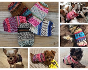 Teacup Puppy Dog Sweater, Teeny Tiny XXXS/XXS 1-2 Lb, Rustic Coat ...