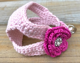 Teacup Puppy Harness, for 2 to 3 Lbs, XXXS/XXS, Pink Feminine Flower Dog Vest