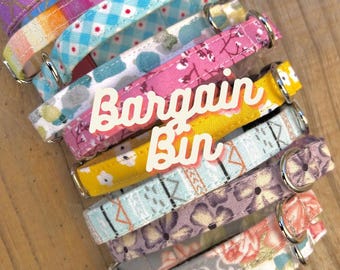 BARGAIN BIN Tiny 8" Puppy Dog Collars for Teacup Puppies, Closeout