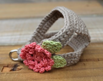Teacup Puppy Harness, for 2 to 3 Lbs, XXXS/XXS, Pretty Flower Dog Vest
