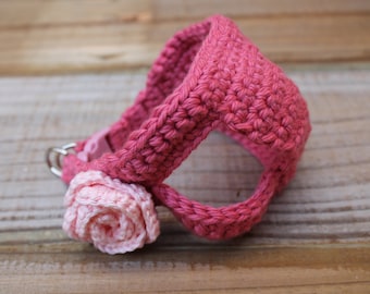 Teacup Harness for 2 to 3 Lb Puppy Dog XXS Soft Cotton Pale Rose Vest