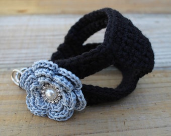 Puppy Harness, Teacup Pet Dog XXS/XS, Vintage Style Custom Crochet Vest in Boho Cotton