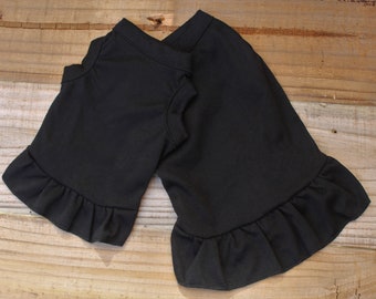 XXS/XS Teacup Puppy Dog T Shirt with Ruffle, Cute Black Dog Shirt For 2 And 4 Lbs