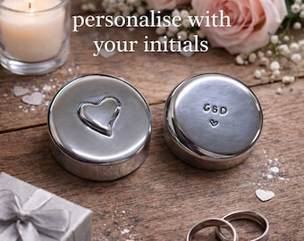 10th Anniversary Wedding Gift. Personalised Tin Gift. Handmade in Cornwall. Unique Tin Gift. Handmade Trinket Box