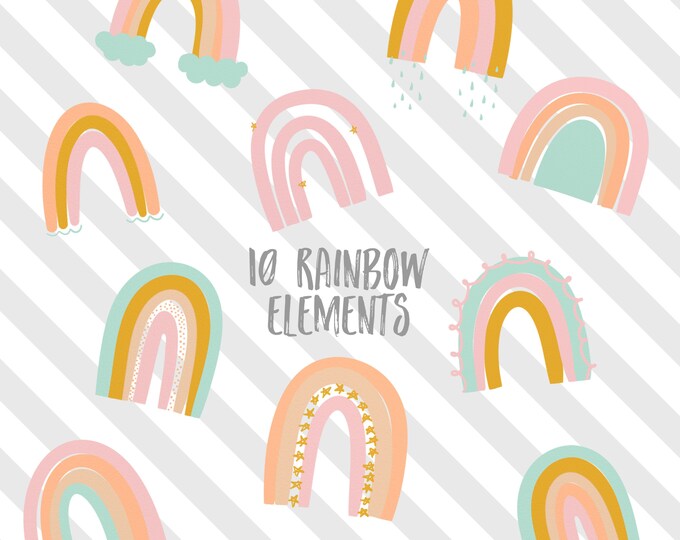 Rainbow Print Nursery Printable Kids Room Printable - Etsy