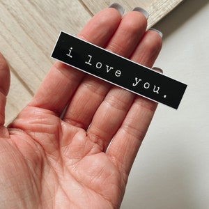 Adesivo de vinil Eu te amo - Adesivo para garrafa de água de 3" - Decalque Espalhe amor - Decalque para laptop - Adesivo personalizado para capa de telefone, Adesivo à prova d'água