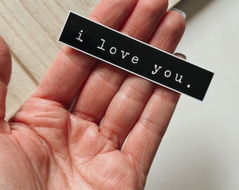 I Love You Vinyl Sticker - 3" Water Bottle Sticker - Spread Love Decal - Laptop Decal - Personalized Phone Case Sticker, Waterproof Sticker