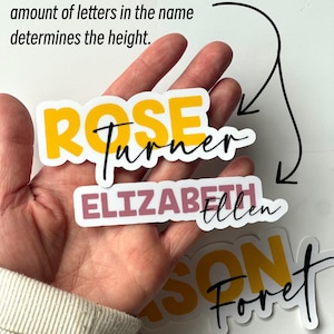 Waterproof Name Sticker - Personalized Vinyl Decal - FULL NAME - Custom Stickers, Name Labels, Kindle, Laptop, Back to School image 3