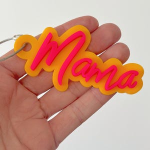 3D Name Keychain - Medium Acrylic Kids Backpack Tag - Name Tag Keychain - Bag Tag - Personalized Bag Tag for Luggage, Bogg Bag, Diaper Bag