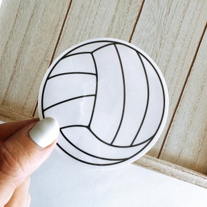 Adesivo de vôlei - decalque à prova d'água 2" ou 3" - adesivo de garrafa de água, amante de vôlei, adesivo de equipe esportiva