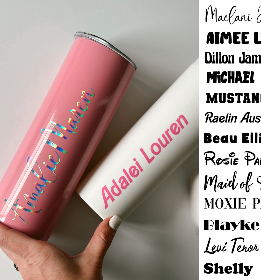 Custom Vinyl Decals, Name Decal - Permanent Name Stickers for Water ...