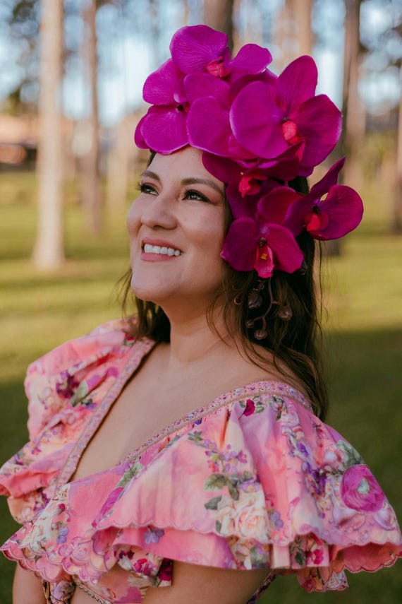 Pink Floral Fascinator Headpiece | Statement Flower for Royal Ascot & Race Day Pink Hat Fascinator | Kentucky Derby Hat | Elegance Hatinator main image 4