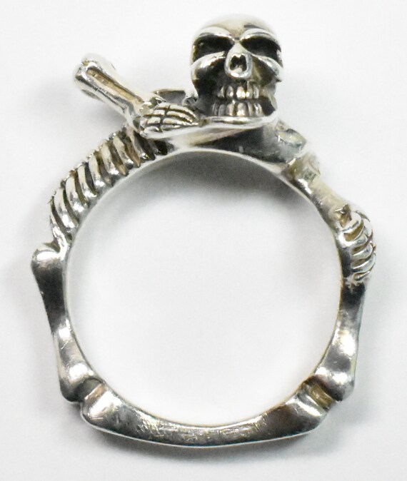 Sterling Silver Skeleton Ring - image 2