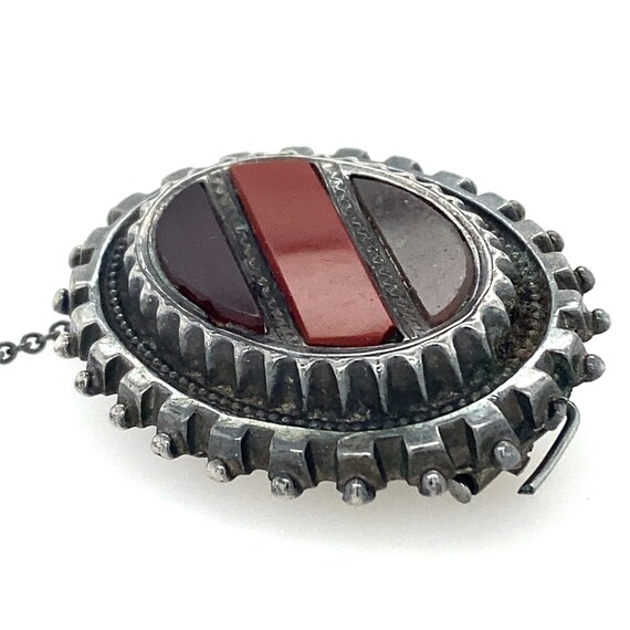 Antique Victorian Scottish Agate Brooch