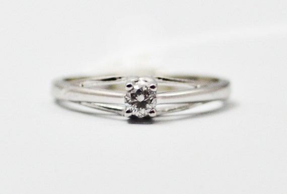 Cathedral Diamond Solitaire Ring - image 1