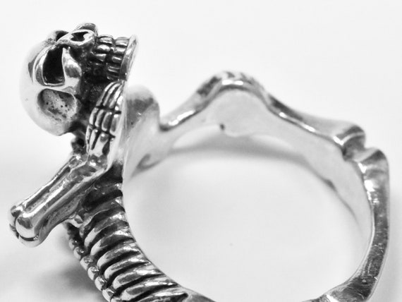 Sterling Silver Skeleton Ring - image 3