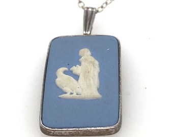 Vintage Blue Jasper Wedgewood Pendant