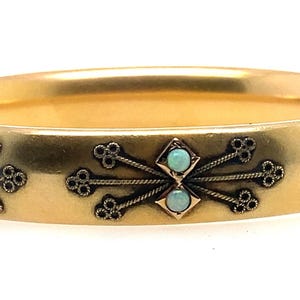 Providence Stock Company Art Nouveau Hinged Bangle Bracelet