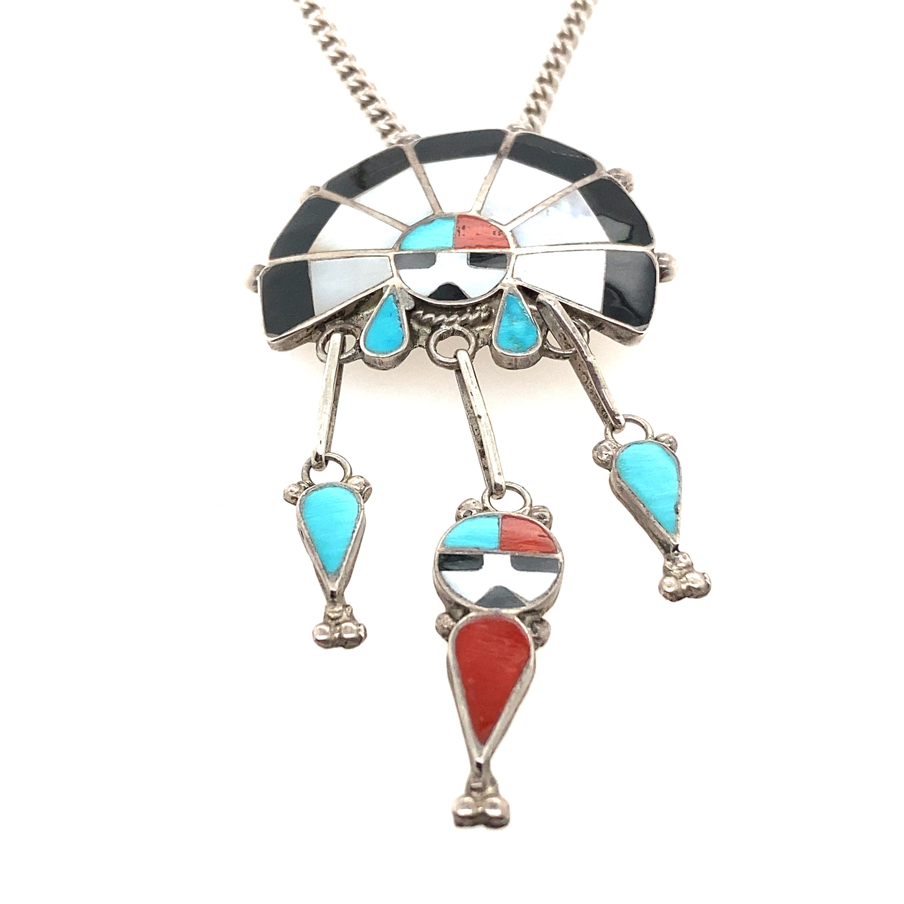 Intricate Lateyice Vintage Native American Zuni Turquoise Sterling Silver Inlay Bracelet Old Intricate Lateyice Vintage Native American Zuni Turquoise Sterling Silver Inlay Bracelet Old
