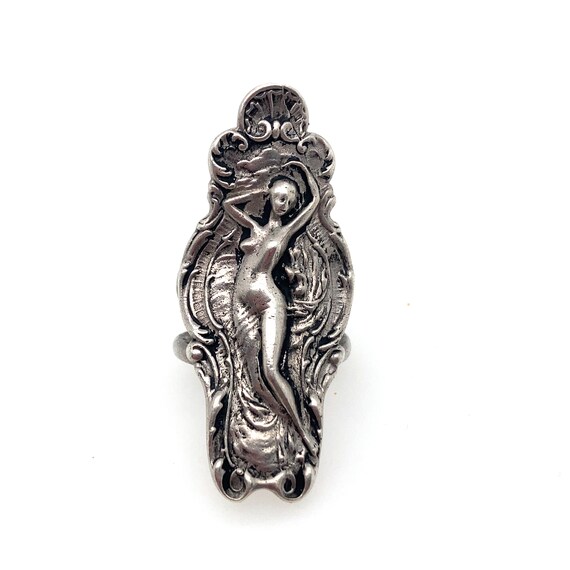 Art Nouveau Plaque Ring - image 1