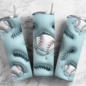 20oz. 3D Baseball Tumbler