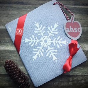Eco DISHcloth - Snowflake - green kitchen chic, Compostable Swedish Dishcloth for Winter