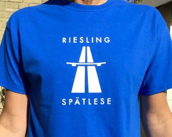 Riesling Kraftwerk Autobahn Wine T-shirt -  Mens and Ladies sizes