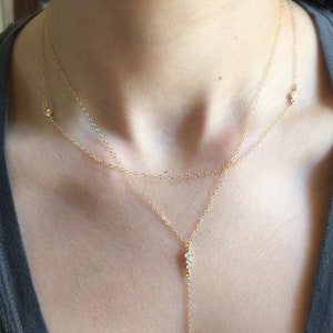 Zierliche Gold Filled Halsketten Set (2 Halsketten)