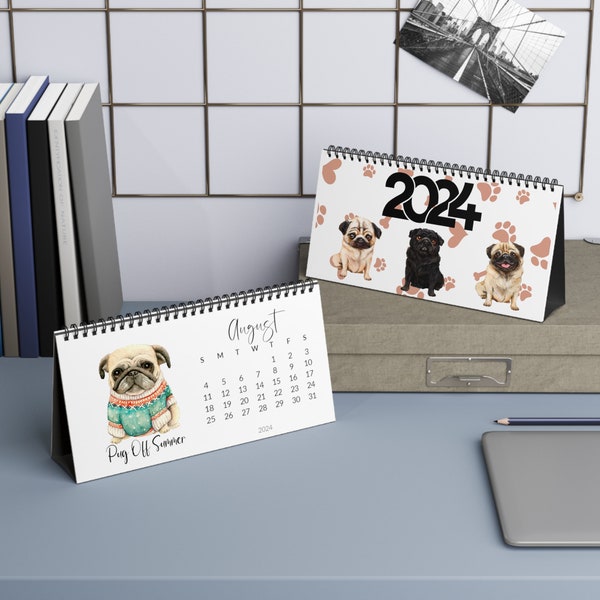 Pug Calendar Etsy