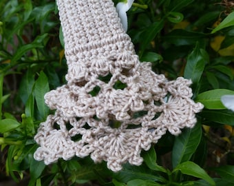 SWEET EDGE 2 layer design-Crochet Handle Cover with zipper for Louis Vuitton and Beloved Bags