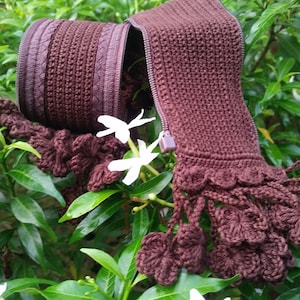 Blumenkante #2 für Beloved LV Speedy & Alma-Crochet Handle Cover mit Reißverschluss