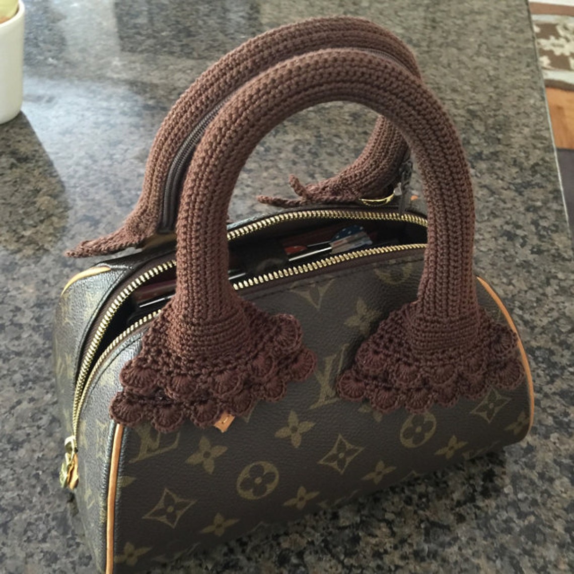 Handmade Crochet Handle Covers For Your LV Speedy Bag – Fits Sizes 25, 30, 35