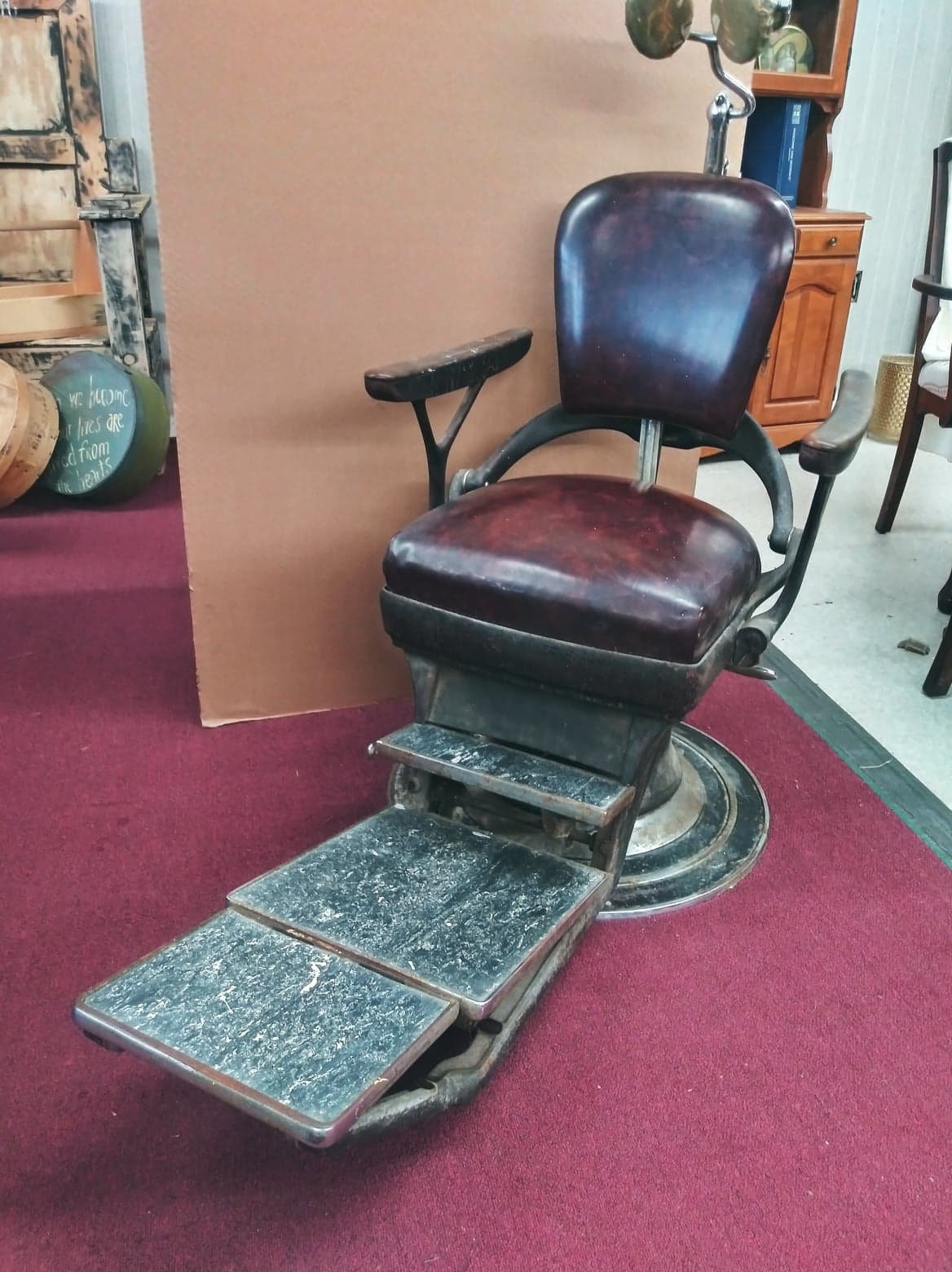 RITTER antique dental chair with original leather headrest Etsy