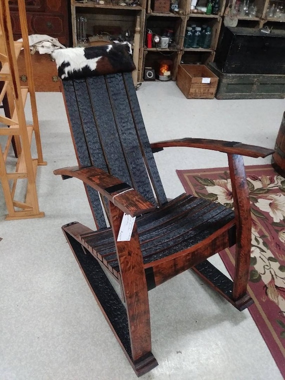 Jack Daniels Original Custom Char Rocking Chair with Genuine Etsy